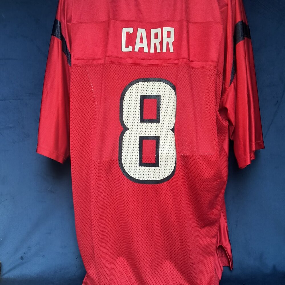 NFL Reebok Texans David Carr Size XXL Jersey # 8 Houston Red & Black